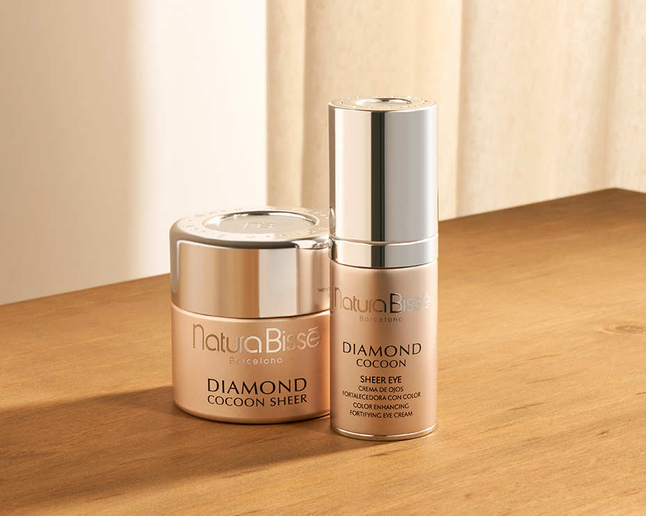 Natura Bissé's tinted moisturizer and eye cream: Diamond Cocoon Sheer Cream and Diamond Cocoon Sheer Eye